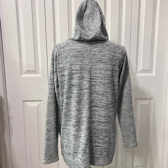 Athleta Marled Gray Hooded Blissful Wrap Cardigan Sweater w/ Pockets size Small - Picture 5 of 12